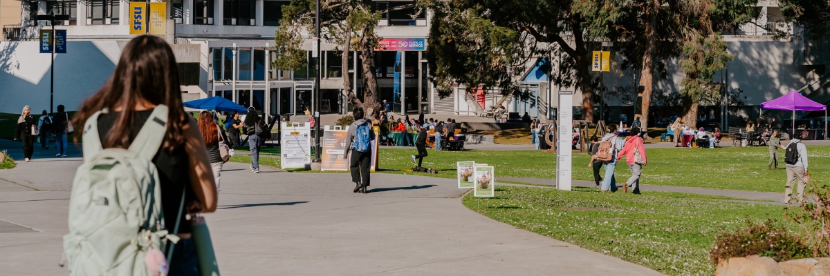 A busy day on campus