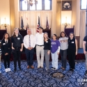 Peter Dehaas with students