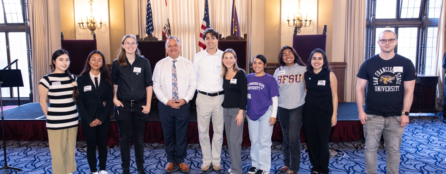 Peter Dehaas with students